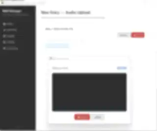 Real RMP audio upload screenshot for AI-assisted corrective action drafting