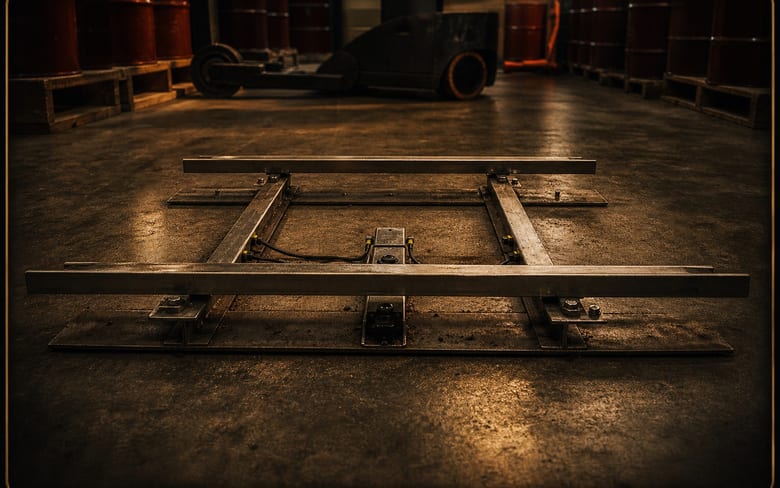 Pallet scale hardware for beekeeping stock workflow